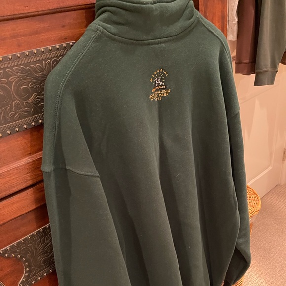XXL GREEN COTTON HALF-ZIP JERSEY; Like New condition; sweatshirt material; $19 - Picture 12 of 16